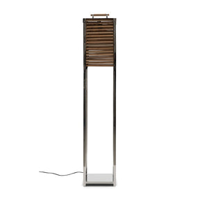 Stehlampe Silber mit Aluminiumrahmen und naturbraunen Holzlamellen 2 – Ocean Cay Shutters | Rivièra Maison - Esszett Luxury | Stilvolles Wohnen mit Charakter