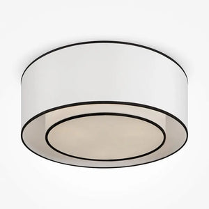 Ceiling Light with Base Plate, Fabric Shade & Decorative Band – Bergamo | Maytoni