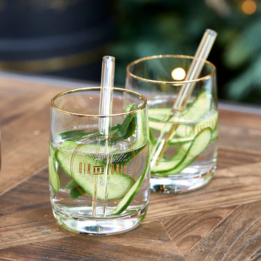 Gin & Tonic Glas Set mit Strohhalmen – Le Club | Rivièra Maison - Esszett Luxury | Stilvolles Wohnen mit Charakter