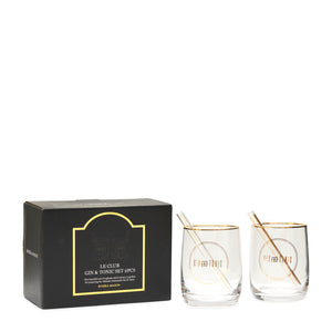 Gin & Tonic Glas Set mit Strohhalmen – Le Club | Rivièra Maison - Esszett Luxury | Stilvolles Wohnen mit Charakter