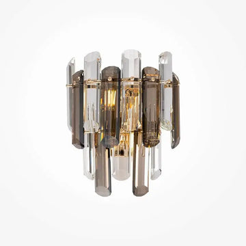 Wall Light with Crystal Ribbed Glass and Gold Finish – Flare | Maytoni