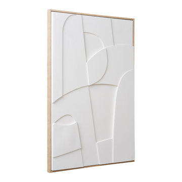 Wall decor – structured relief look, cotton canvas, MDF frame – Madeline | House Nordic