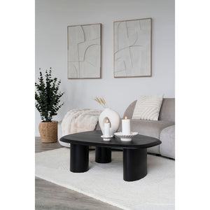 Wanddeko – Weißes Finish, abstraktes Reliefdesign, 90 cm hoch - Madeline | House Nordic
