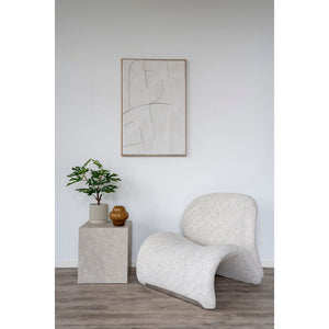 Wanddeko – Weißes Finish, abstraktes Reliefdesign, 90 cm hoch - Madeline | House Nordic