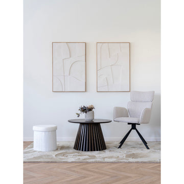 Wall decor – structured relief look, cotton canvas, MDF frame – Madeline | House Nordic