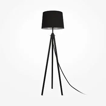 Floor lamp with metal tripod base, fabric shade & tripod design - Calvin | Maytoni