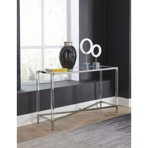 Konsolentisch – Gehärtetes Glas, Edelstahl Gestell, Acryl Beine, 73 cm Höhe   - Marilyn | Modus Furniture International
