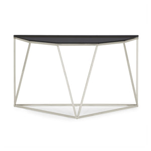 Konsolentisch – Rauchglas Platte, Edelstahl Gestell, Rauchglas Grau, 81 cm Höhe - Aria | Modus Furniture International