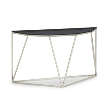 Konsolentisch – Rauchglas Platte, Edelstahl Gestell, Rauchglas Grau, 81 cm Höhe - Aria | Modus Furniture International