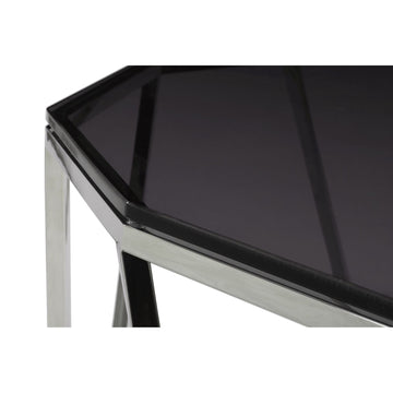 Konsolentisch – Rauchglas Platte, Edelstahl Gestell, Rauchglas Grau, 81 cm Höhe - Aria | Modus Furniture International