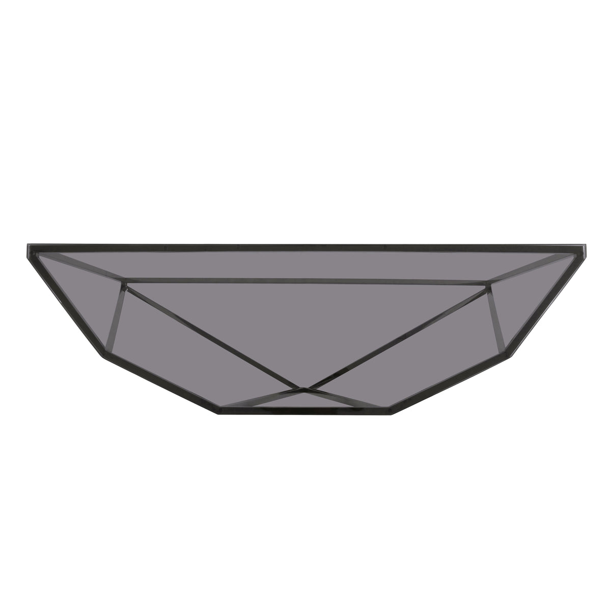 Konsolentisch – Rauchglas Platte, Edelstahl Gestell, Rauchglas Grau, 81 cm Höhe - Aria | Modus Furniture International
