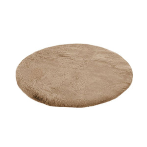 Badematte – Kunstfell Oberfläche, Hoher Flor, Beiger Farbton, 100 x 100 cm - Rabbit 425 | Kayoom