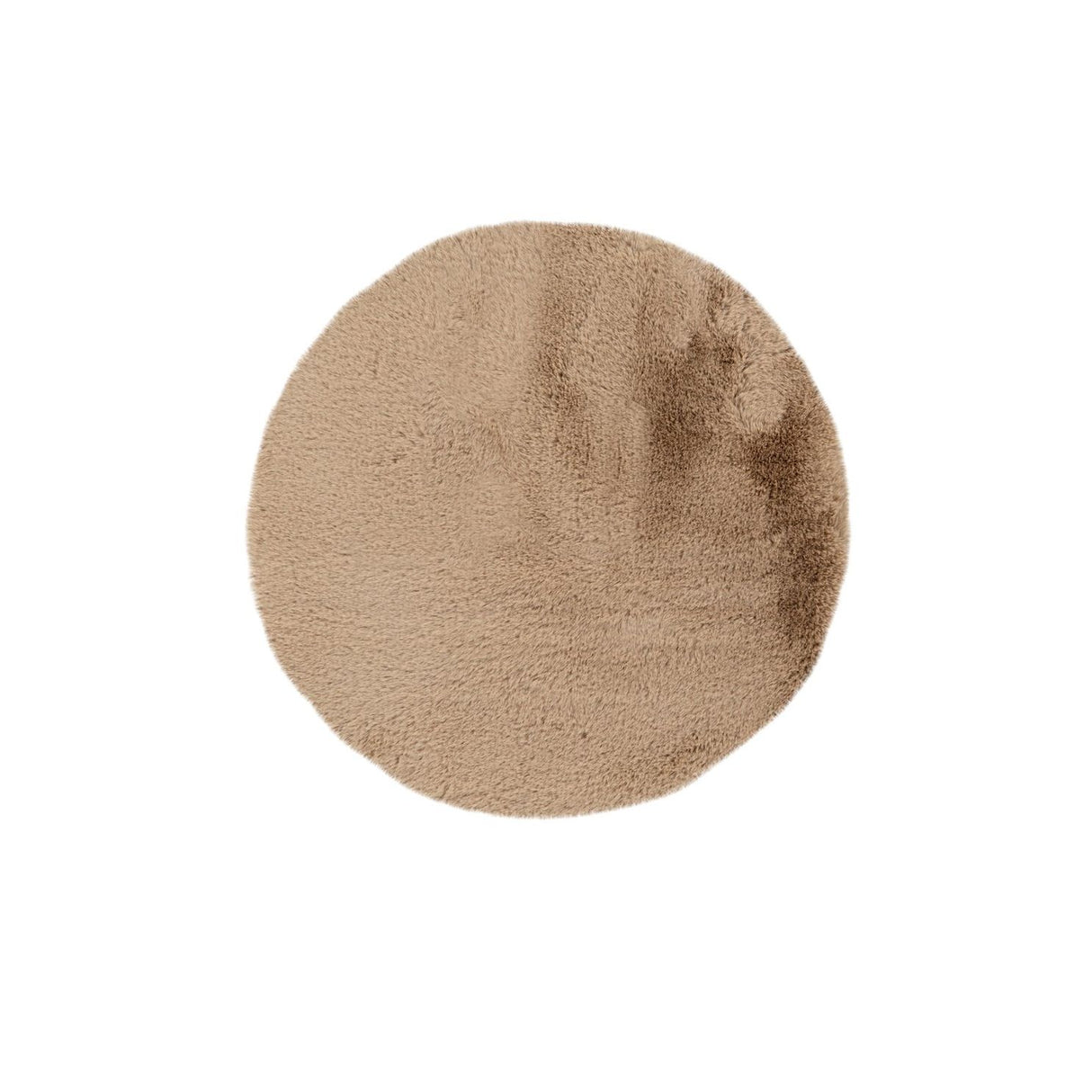 Badematte – Kunstfell Oberfläche, Hoher Flor, Beiger Farbton, 100 x 100 cm - Rabbit 425 | Kayoom