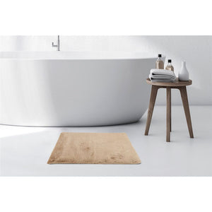 Badematte – Kunstfell Oberfläche, Hoher Flor, Beiger Farbton, 65 x 100 cm - Rabbit 425 | Kayoom