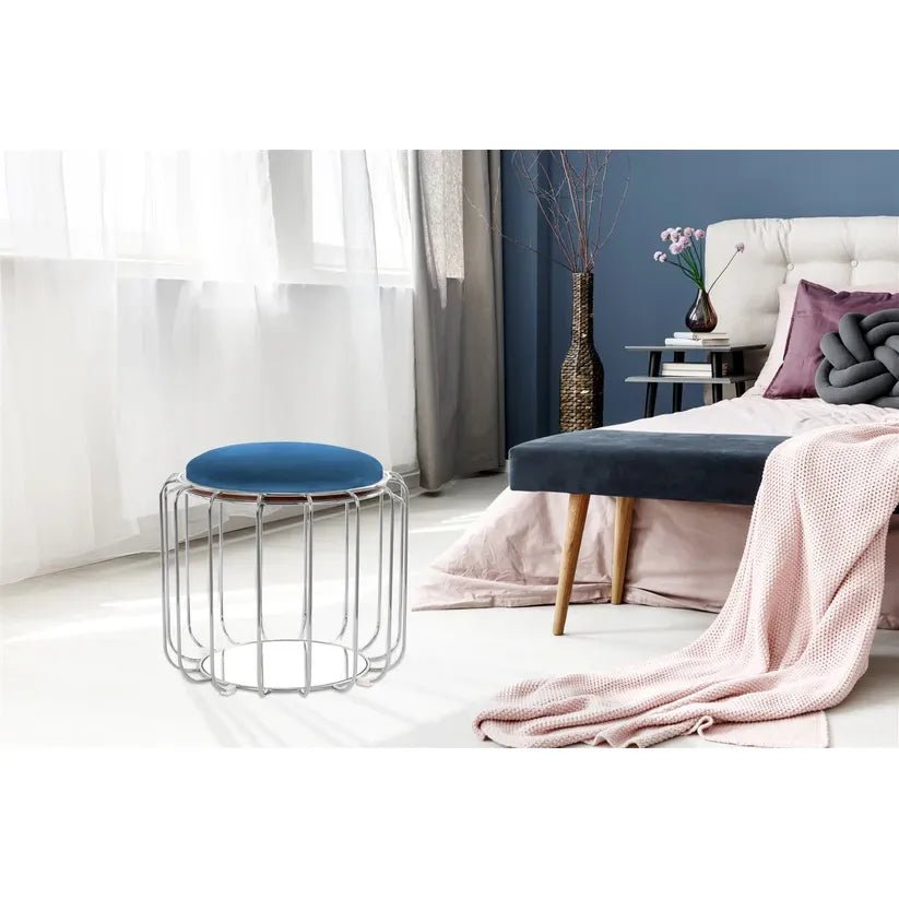 Tisch Samtbezug runde Form Metallfuß – Comfortable 110 | Kayoom - Esszett Luxury | Stilvolles Wohnen mit Charakter