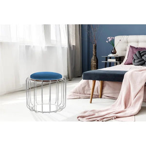 Tisch Samtbezug runde Form Metallfuß – Comfortable 110 | Kayoom - Esszett Luxury | Stilvolles Wohnen mit Charakter