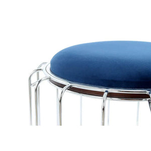 Tisch Samtbezug runde Form Metallfuß – Comfortable 110 | Kayoom - Esszett Luxury | Stilvolles Wohnen mit Charakter