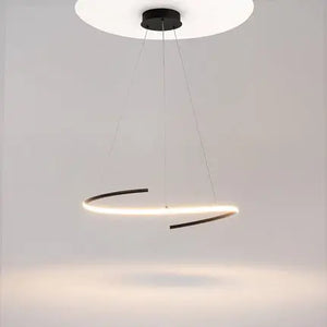 Pendant Light Minimalist Black Metal Housing LED – Curve | Maytoni