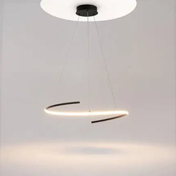 Pendant Light Minimalist Black Metal Housing LED – Curve | Maytoni