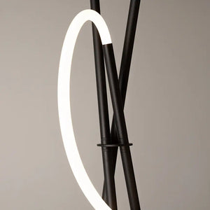 Floor lamp black-gold arch-shaped body with LED - MOD369FL-L36B3K | Maytoni