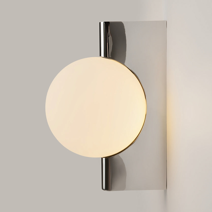 Wall light Chrome, spherical opal glass shade, G9 25W – Avant-garde | Maytoni