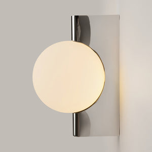 Wall light Chrome, spherical opal glass shade, G9 25W – Avant-garde | Maytoni