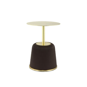 Tisch Eisengestell PU - Bezug MDF - Platte rundes Design – Jokai 325 | Kayoom - Esszett Luxury | Stilvolles Wohnen mit Charakter