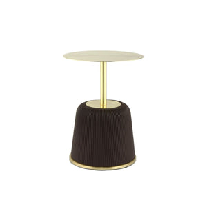 Tisch Eisengestell PU - Bezug MDF - Platte rundes Design – Jokai 325 | Kayoom - Esszett Luxury | Stilvolles Wohnen mit Charakter