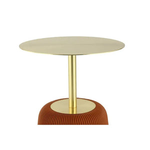 Tisch mit Eisengestell PU - Bezug MDF - Platte & rundem Design – Jokai 325 | Kayoom - Esszett Luxury | Stilvolles Wohnen mit Charakter