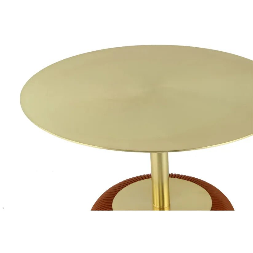 Tisch mit Eisengestell PU - Bezug MDF - Platte & rundem Design – Jokai 325 | Kayoom - Esszett Luxury | Stilvolles Wohnen mit Charakter