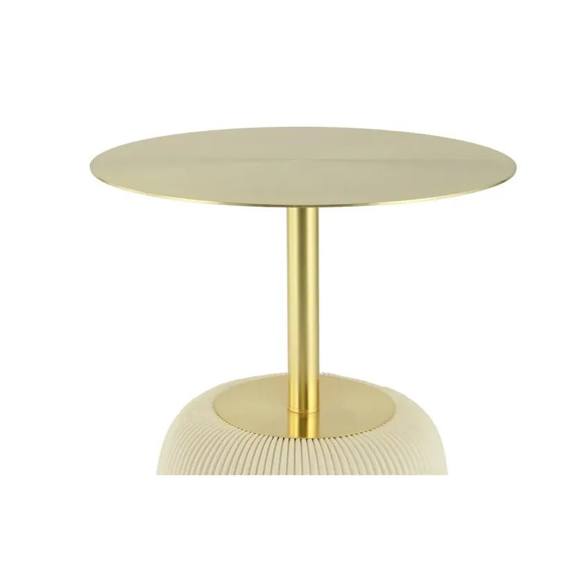 Tisch Eisengestell Samtbezug, MDF - Platte rundes Design – Jokai 325 | Kayoom - Esszett Luxury | Stilvolles Wohnen mit Charakter