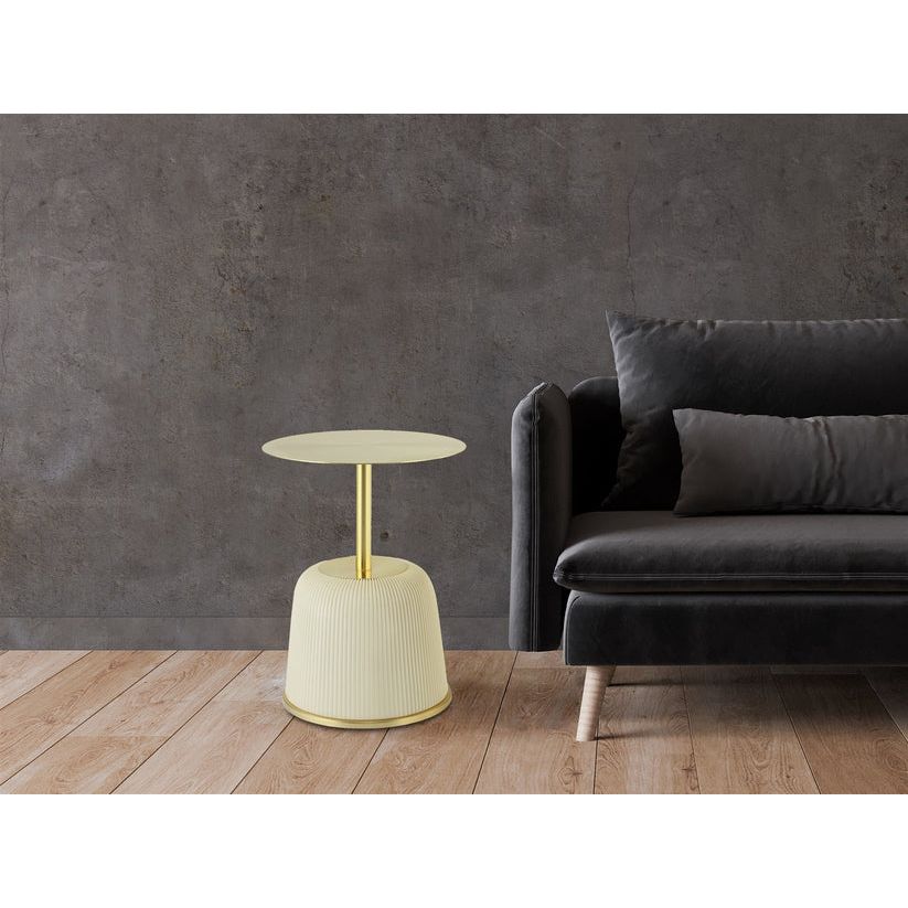 Tisch Eisengestell Samtbezug, MDF - Platte rundes Design – Jokai 325 | Kayoom - Esszett Luxury | Stilvolles Wohnen mit Charakter