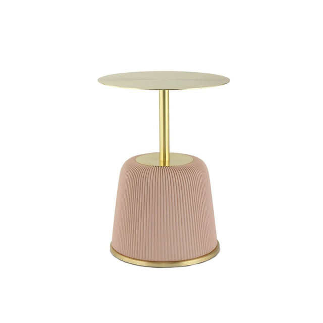 Tisch mit Eisengestell Samtbezug MDF - Platte & rundem Design – Jokai 325 | Kayoom - Esszett Luxury | Stilvolles Wohnen mit Charakter