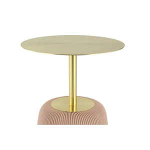 Tisch mit Eisengestell Samtbezug MDF - Platte & rundem Design – Jokai 325 | Kayoom - Esszett Luxury | Stilvolles Wohnen mit Charakter