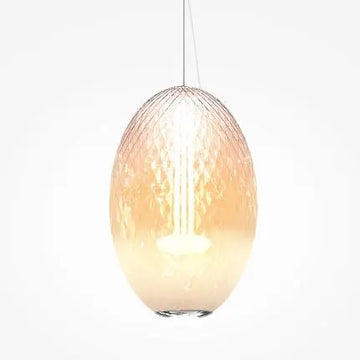Pendant Light Chromed Metal Base Glass Body with Gradient & Integrated LED – Bruma Series | Maytoni
