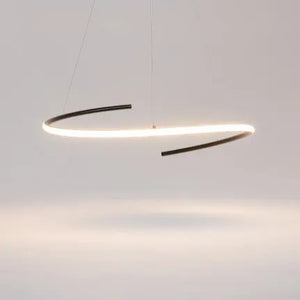 Pendant Light Minimalist Black Metal Housing LED – Curve | Maytoni