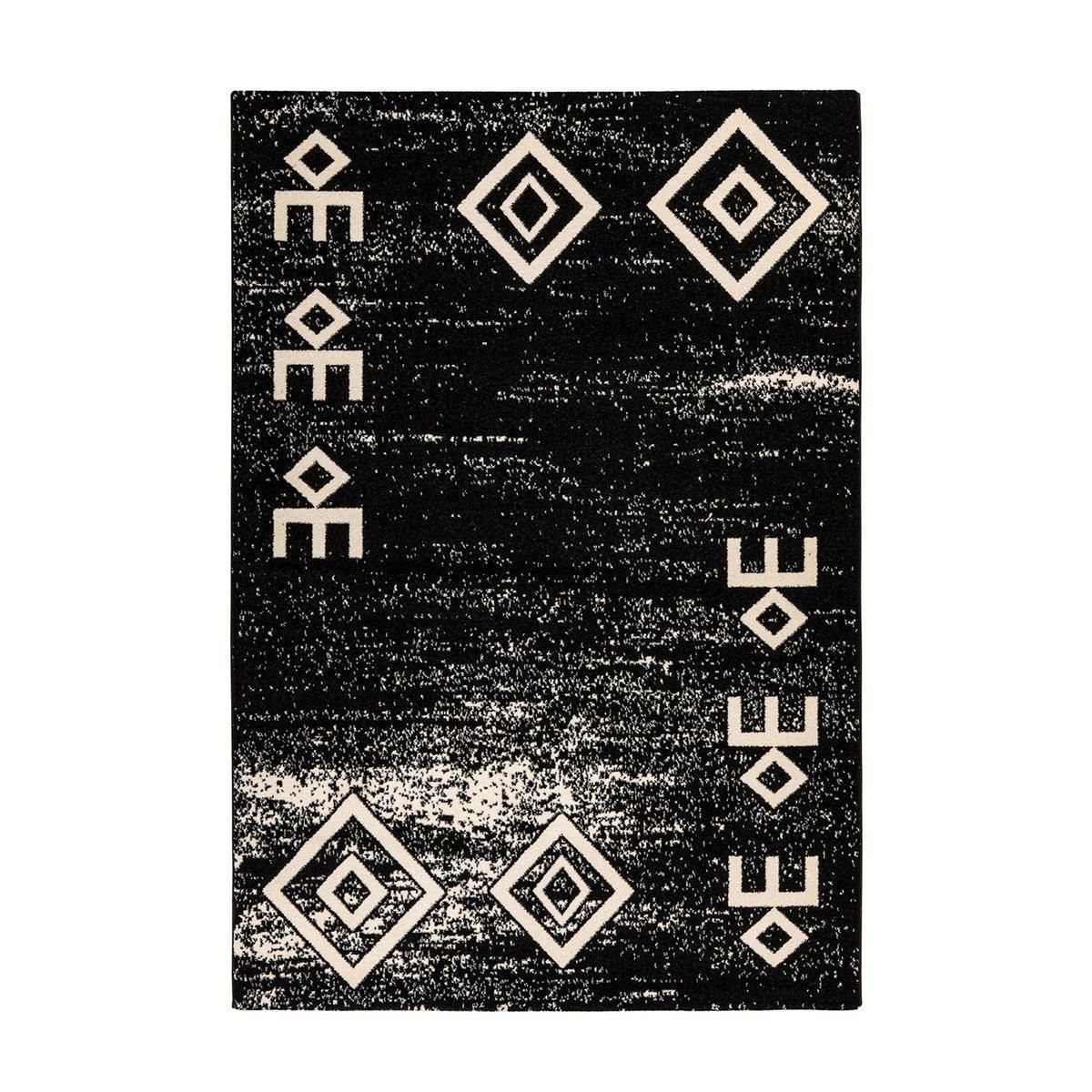 Ethno-design cotton rug with flat pile and non-slip backing – Naila 125 | Kayoom