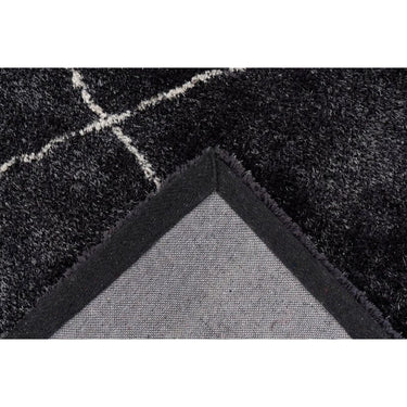 Teppich – Hochflor Design, Rautenmuster, Anthrazit Farbton, 160 x 230 cm - Orlando 525 | Kayoom