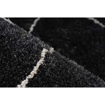 Teppich – Hochflor Design, Rautenmuster, Anthrazit Farbton, 160 x 230 cm - Orlando 525 | Kayoom