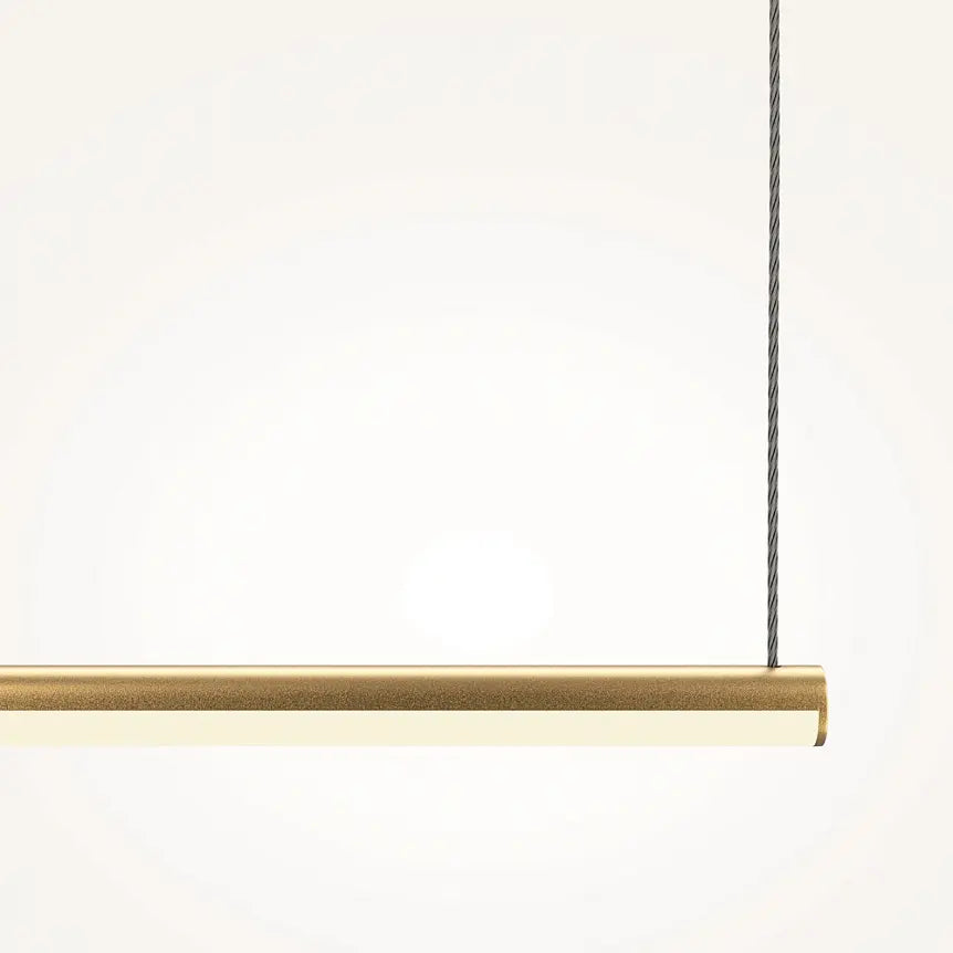 Black & Gold Finish Linear Design & Integrated LED Pendant Lamp – Halo | Maytoni