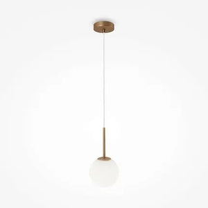 Pendant Lamp Modern Gold Metal Matt White Glass LED 40W – Basic Form | Maytoni