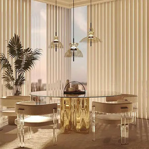Pendant Light Matt Black Amber Glass-Oval LED 12W 3000K – Bangkok | Maytoni
