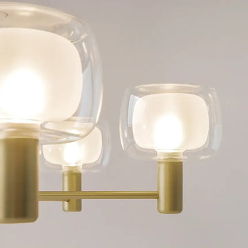 Pendelleuchte – Gold Finish, Aluminium Gehäuse, 6 Lichtquellen - Vision | Maytoni