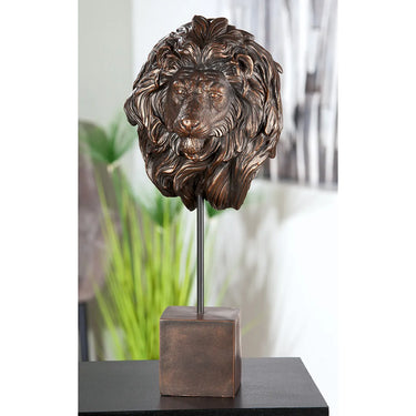 Skulptur – Bronzefarbene Optik, Löwenmotiv, Kunstharzfigur - Antique | Gilde