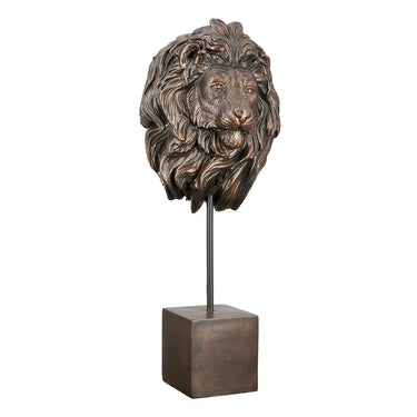 Skulptur – Bronzefarbene Optik, Löwenmotiv, Kunstharzfigur - Antique | Gilde