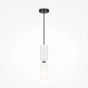 Pendant Lamp Modern Metal and Glass Accent in White with Elegant Shade Design – Memory | Maytoni