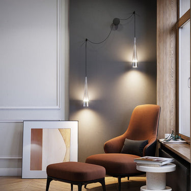 Wandleuchte mit Chrom - Finish und transparenten Glasdiffusoren – Sintesi | Maytoni - Esszett Luxury | Stilvolles Wohnen mit Charakter