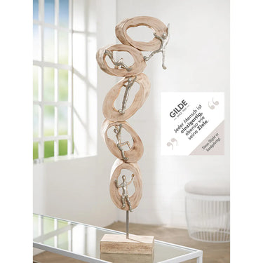 Skulptur – Klettermotiv, Mangoholzsockel, Aluminiumdesign - Climb | Gilde