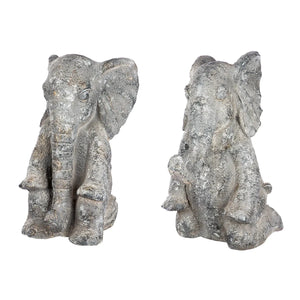Figur – Strukturiertes Design, Graue Optik, Elefantenmotiv | Gilde