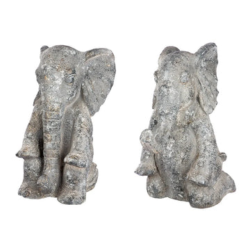 Figur – Strukturiertes Design, Graue Optik, Elefantenmotiv | Gilde